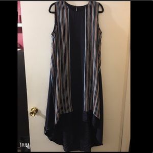 Highlow multicolored striped boho sleeveless dress